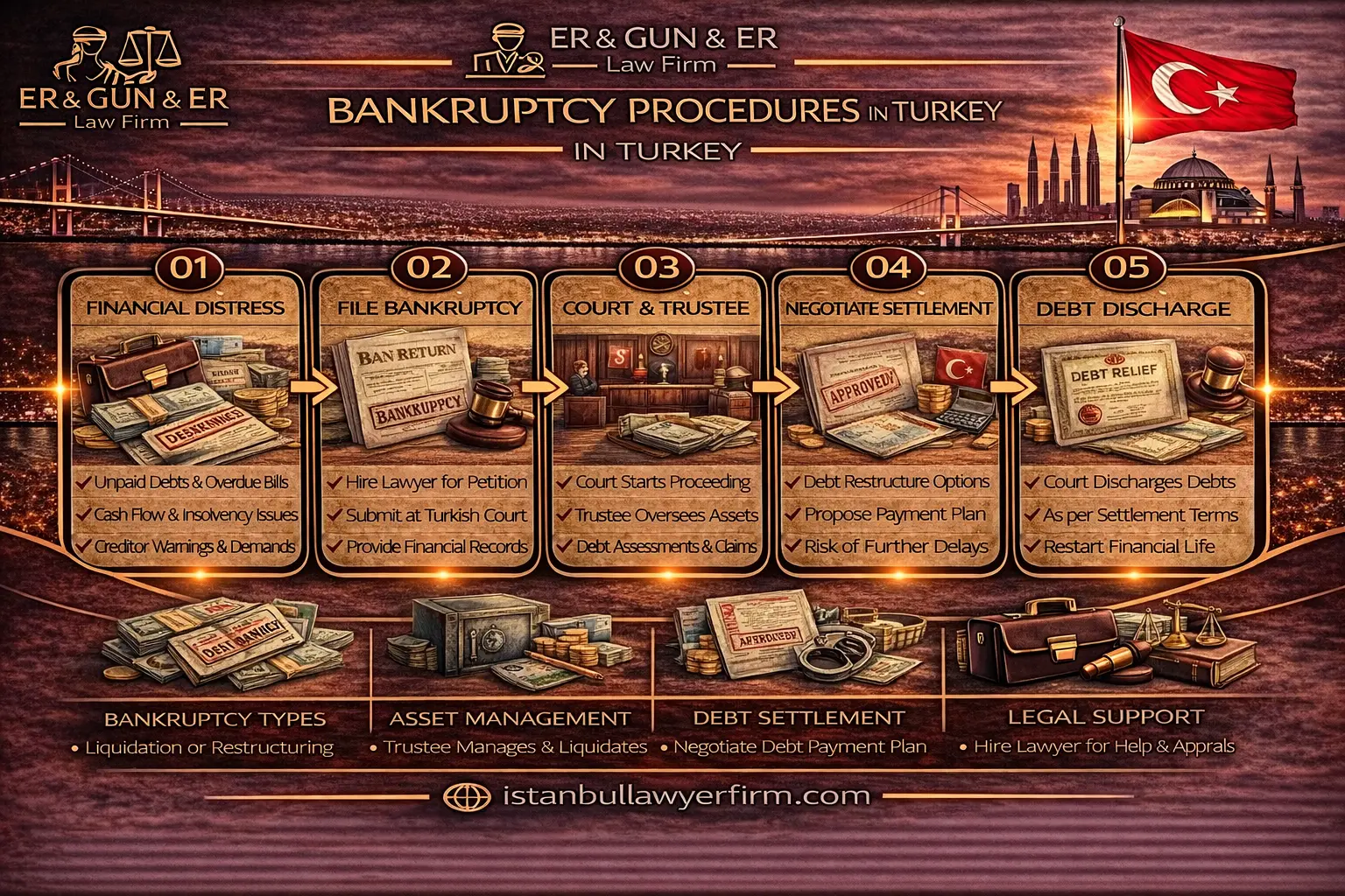 Bankruptcy procedures in Turkey under execution and insolvency rules