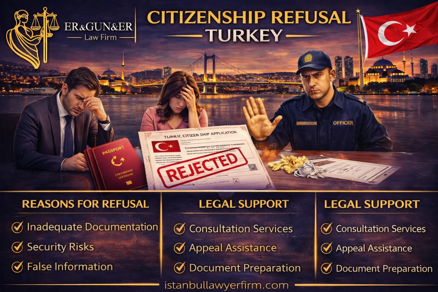 Turkish citizenship application refusal reasons reapplication strategy and court review posture