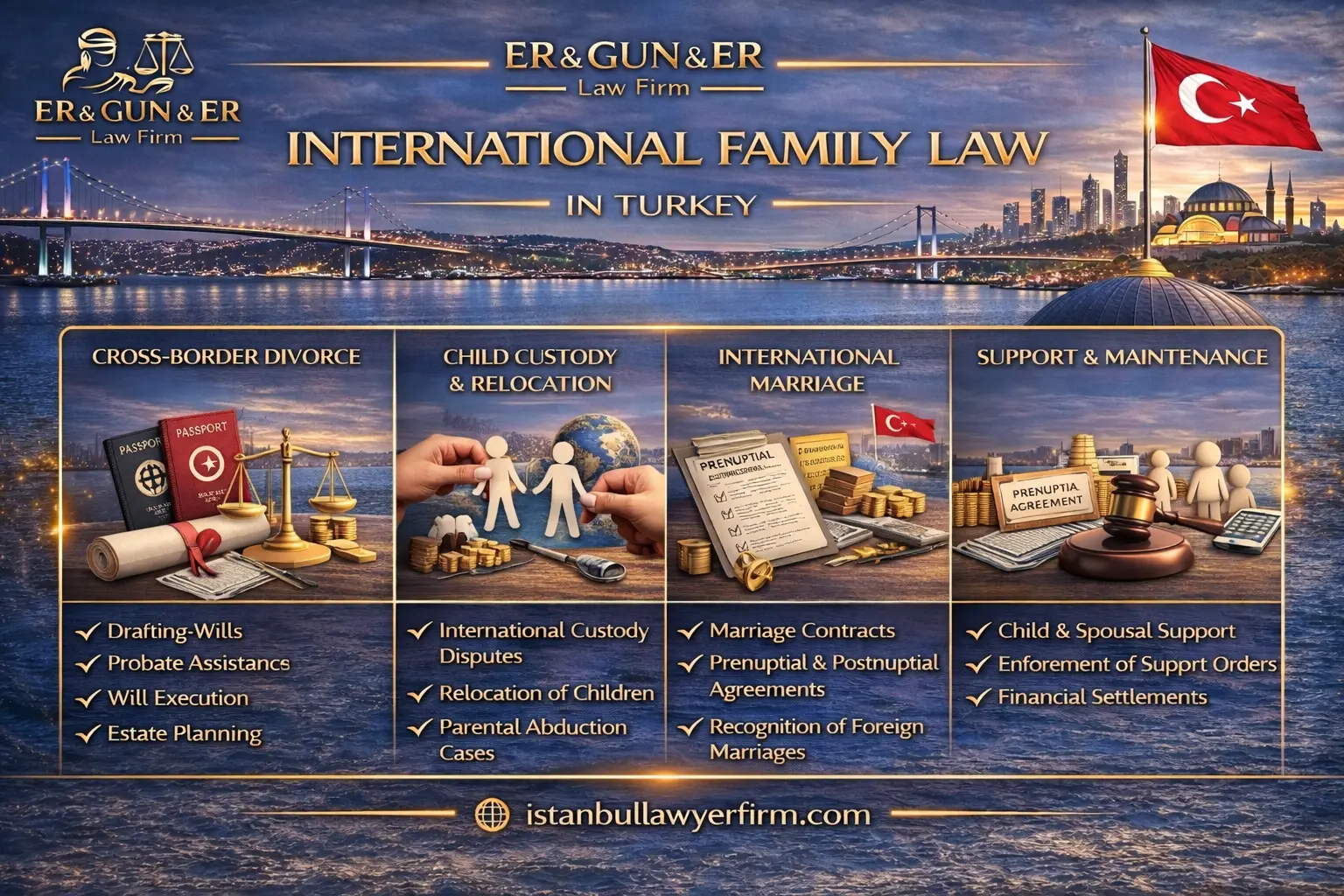 International family law services in Turkey for cross-border divorce and custody