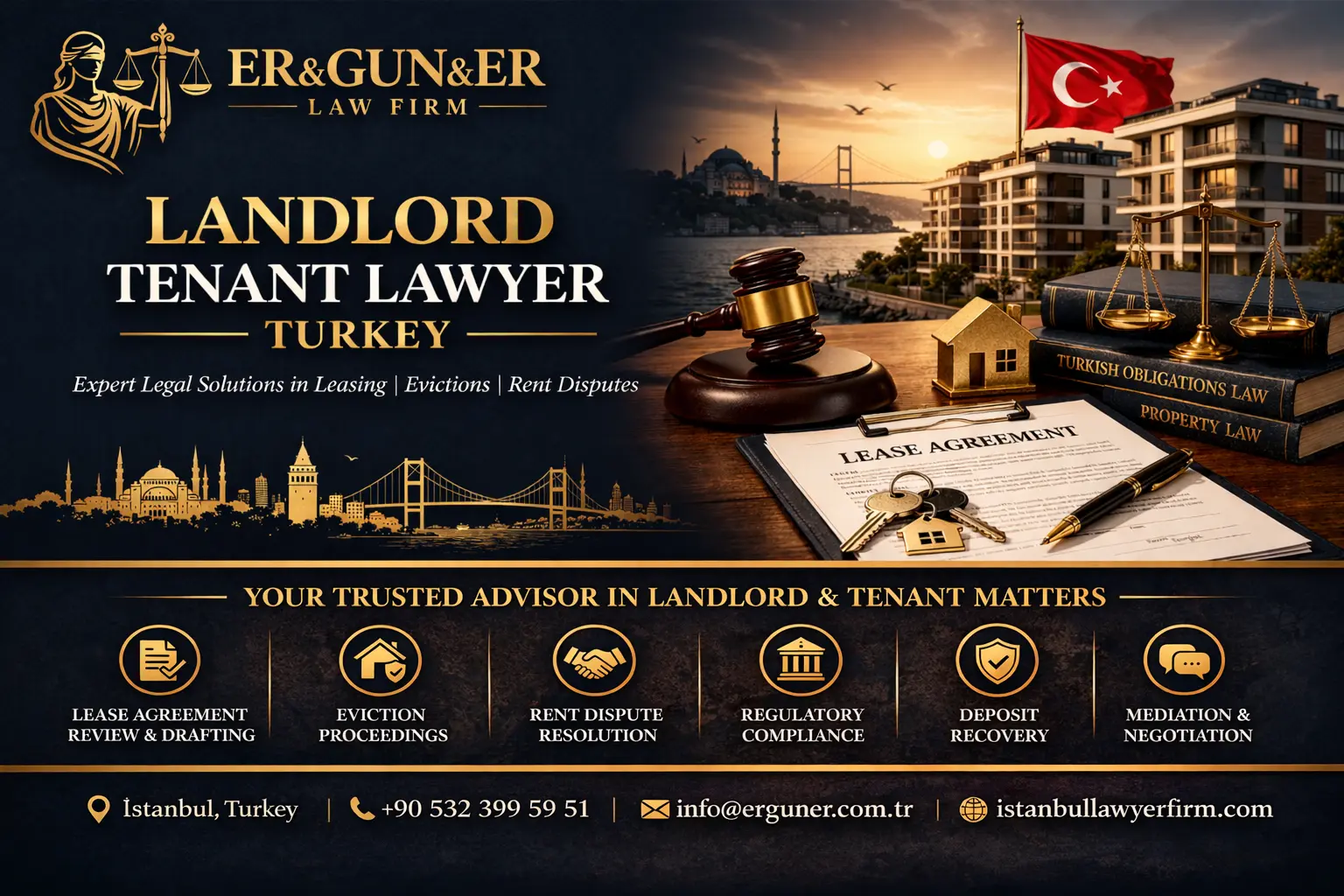 Landlord tenant lawyer services in Turkey rent disputes eviction strategy and evidence discipline