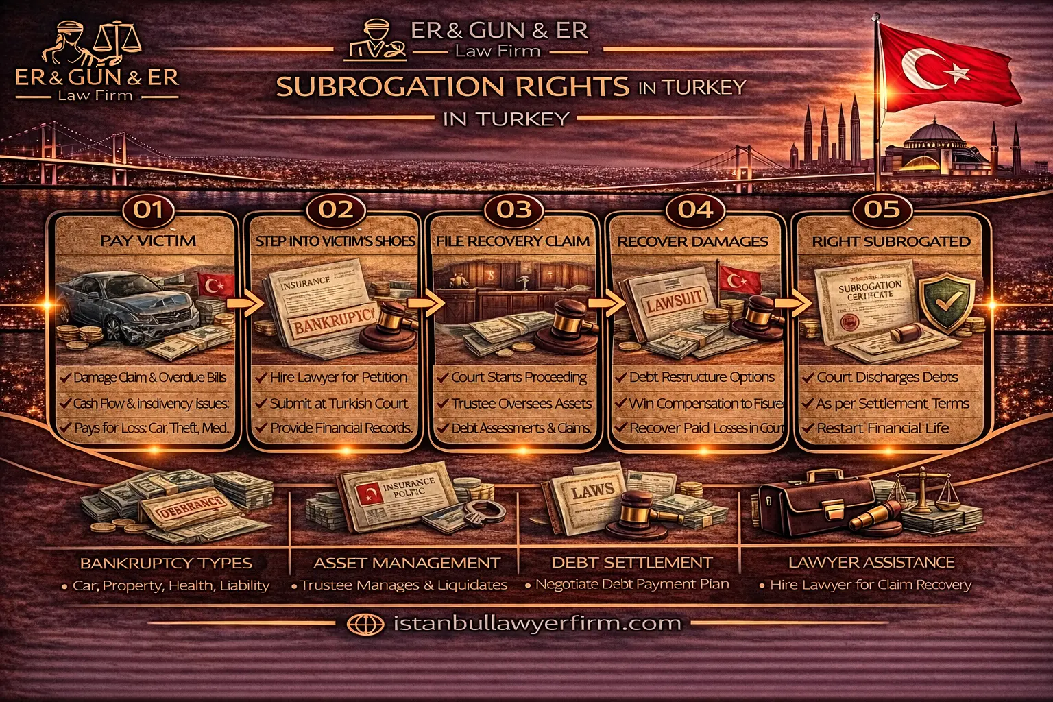 Subrogation rights in Turkey insurance recourse and recovery actions